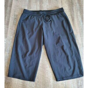 Champion Women's Size XL Shorts Jersey Capri Pants w/pockets Black Lounge